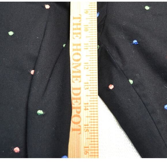 Harve Benard Women's Crop Black Pants with Embroidered Polka Dots Size 10 Fun - Picture 5 of 7